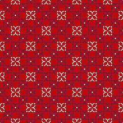 Red - Geometric Floral